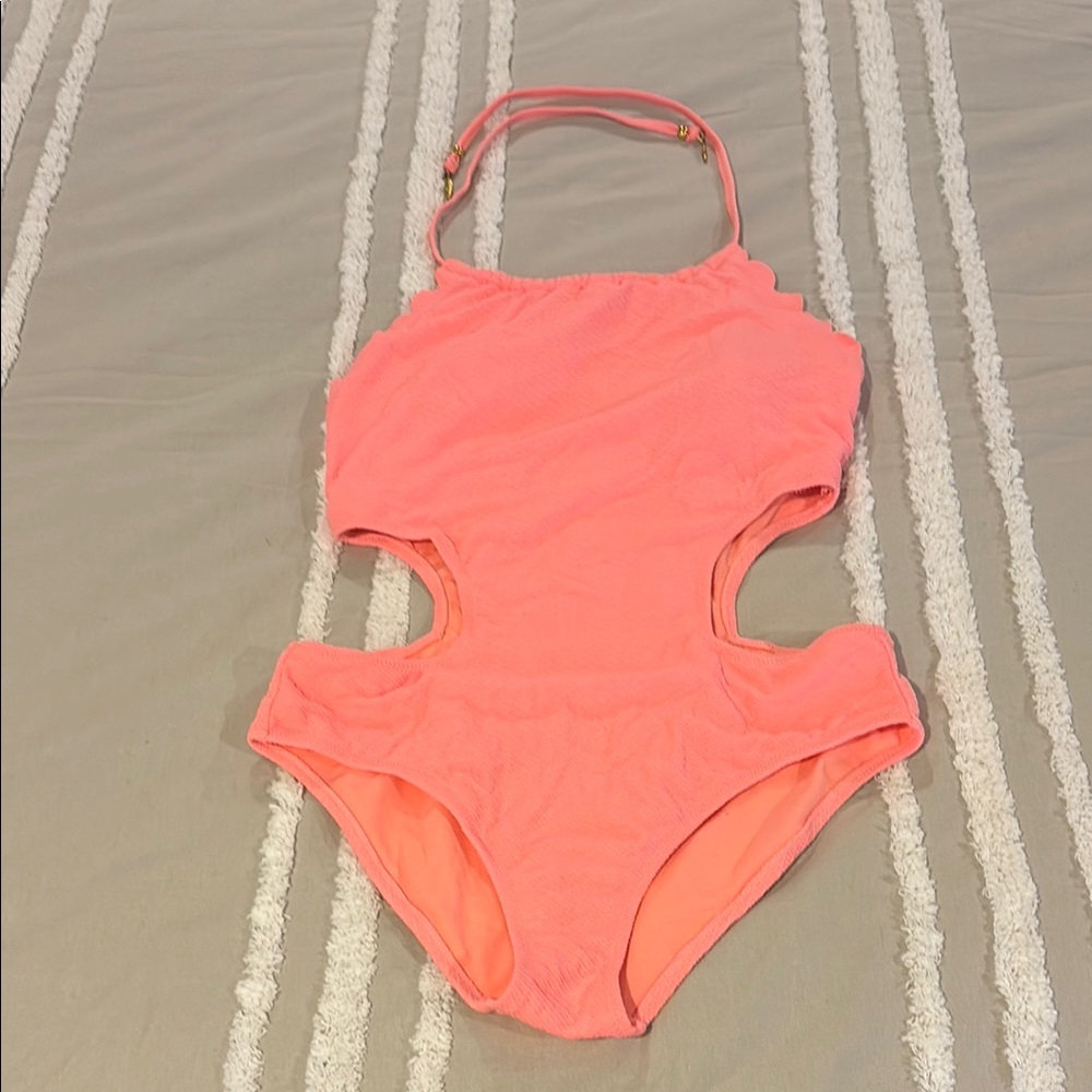 Vibrant Pink Cutout Swimsuit